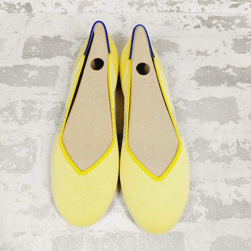 NEW Rothy's The Flat Lemon Stripe Slip On Round Toe Ballet Shoes  F298 - Picture 5 of 8